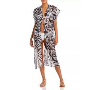 Echo Zebra Print Cover-Up sz: OS